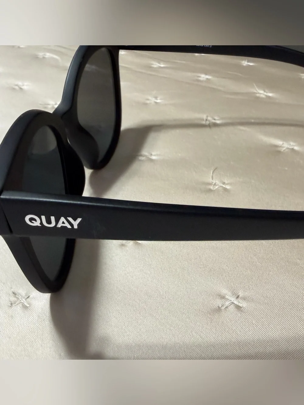 Quay Australia Oversized Black Cat-Eye Sunglasses